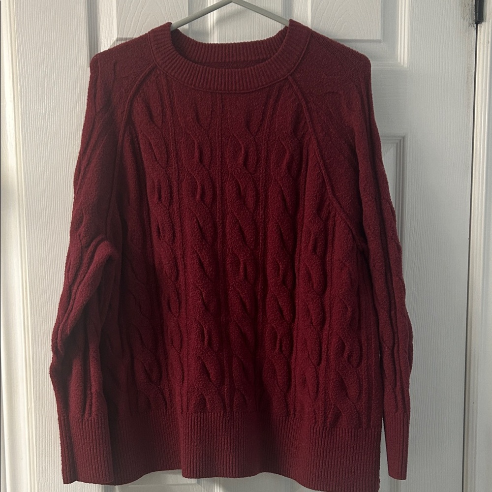 Aerie Burgundy Knit Sweater